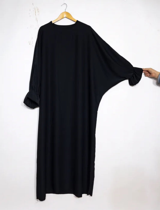 Abaya manche papillon noir